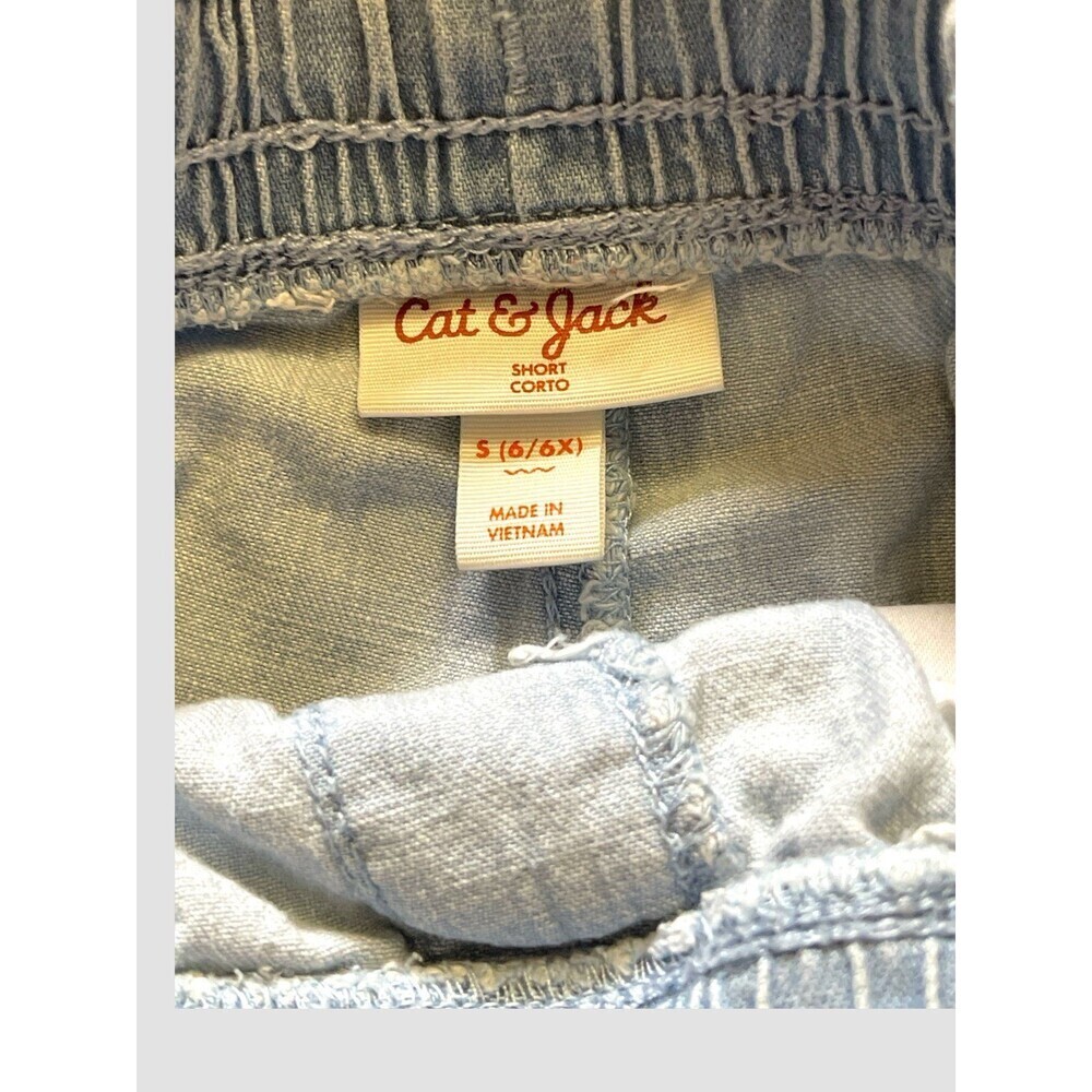 Lot of 3 Girls Denim Shorts Size Small (6/6X) Cat & Jack Copper Key Assorted - Picture 4 of 11